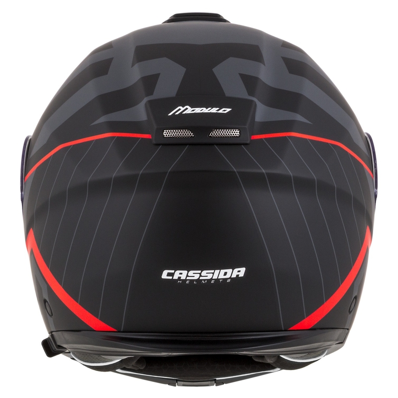 Kask motocyklowy składany Cassida Modulo 2.1 Profil matowy czarno-szaro-czerwony