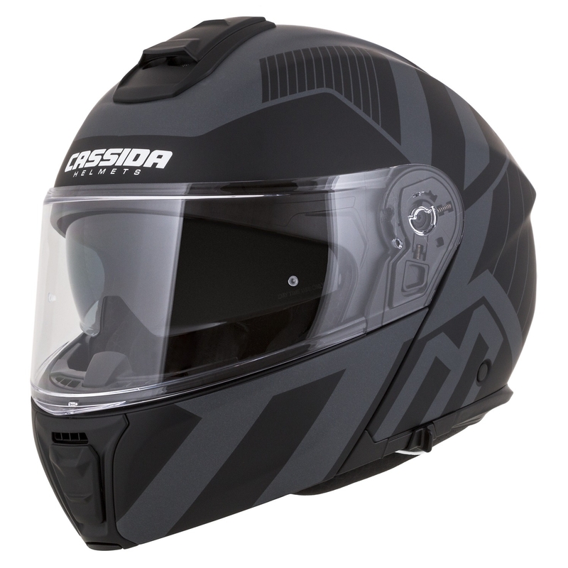 Kask motocyklowy składany Cassida Modulo 2.1 Profil Vision matowy czarno-szary odblaskowy