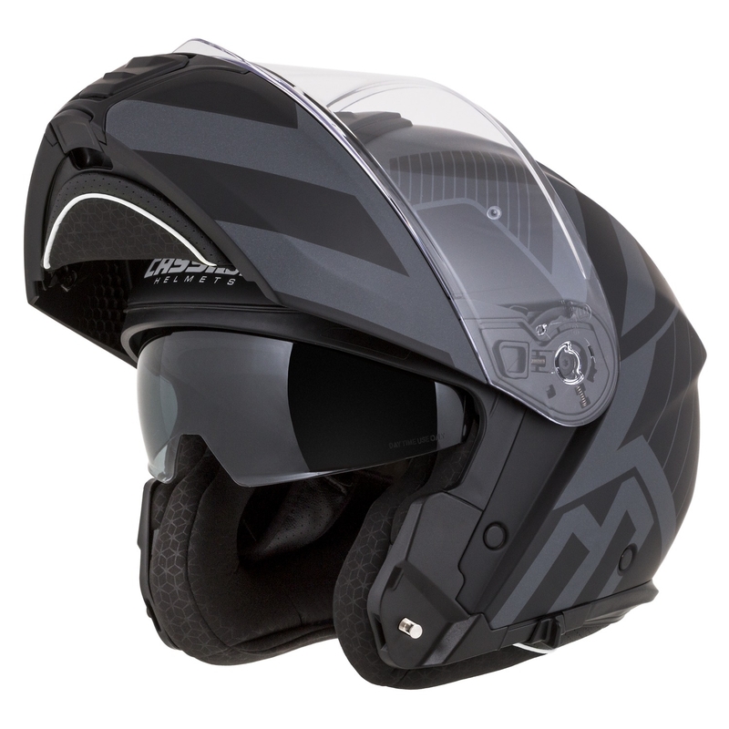 Kask motocyklowy składany Cassida Modulo 2.1 Profil Vision matowy czarno-szary odblaskowy