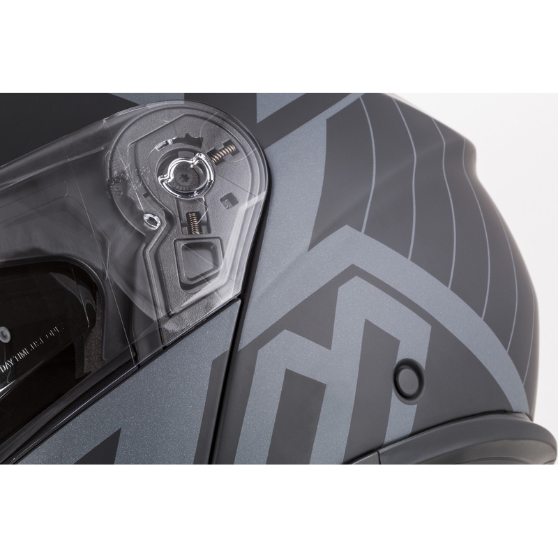 Kask motocyklowy składany Cassida Modulo 2.1 Profil Vision matowy czarno-szary odblaskowy