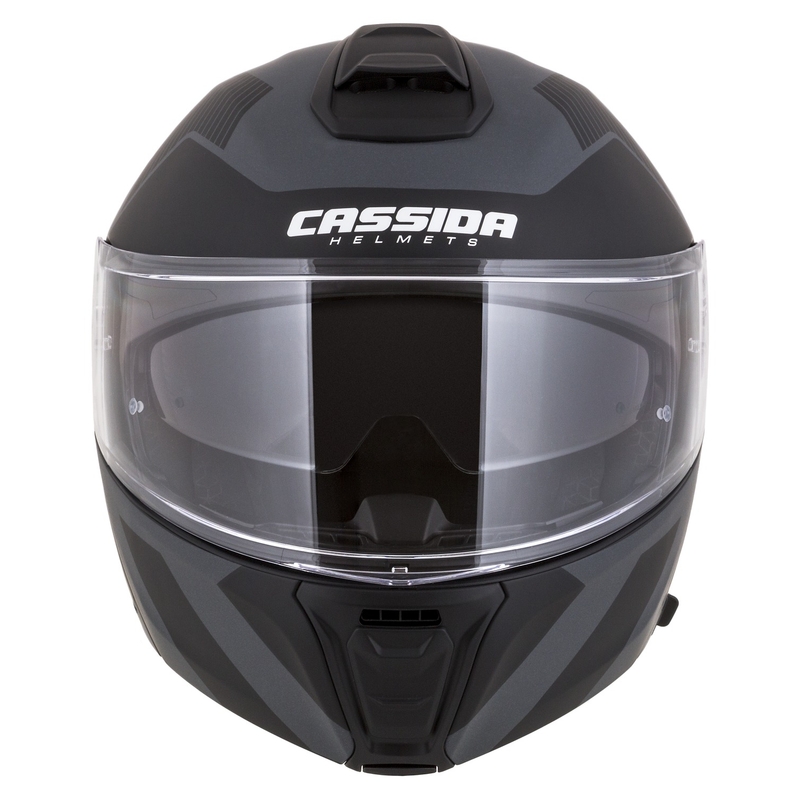 Kask motocyklowy składany Cassida Modulo 2.1 Profil Vision matowy czarno-szary odblaskowy