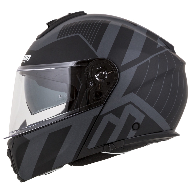 Kask motocyklowy składany Cassida Modulo 2.1 Profil Vision matowy czarno-szary odblaskowy
