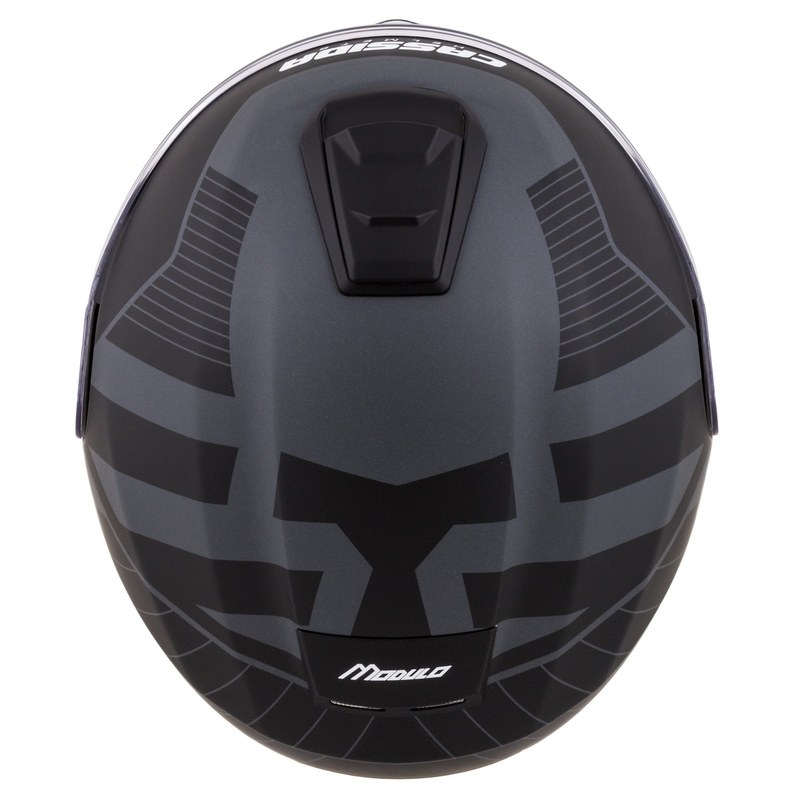 Kask motocyklowy składany Cassida Modulo 2.1 Profil Vision matowy czarno-szary odblaskowy