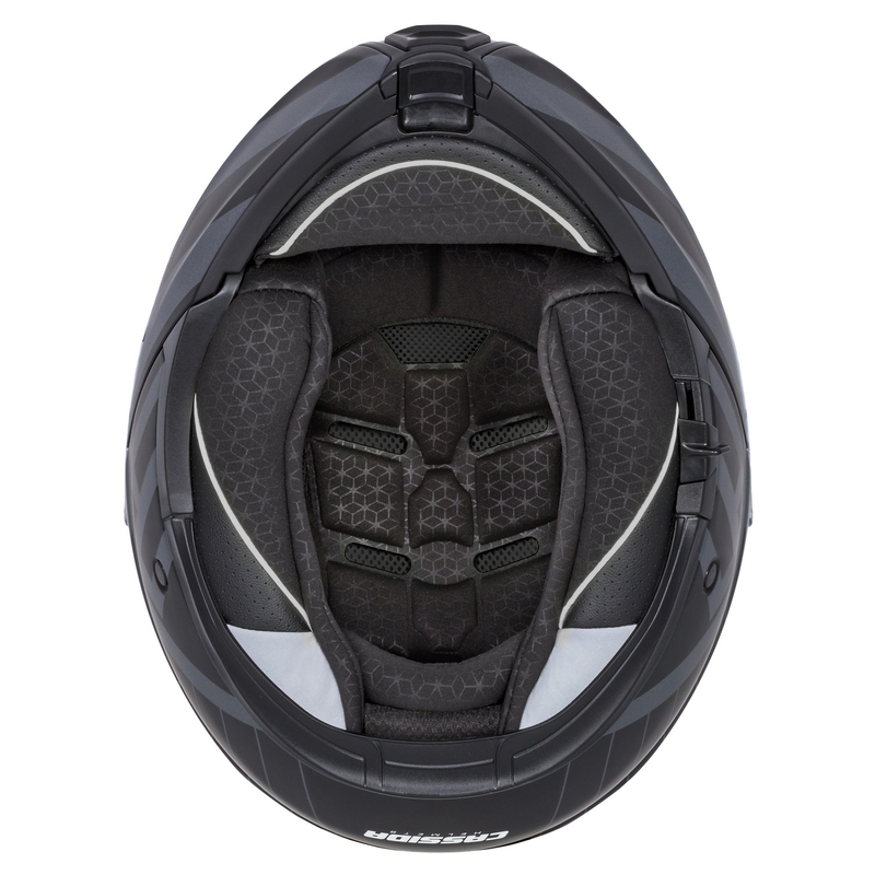 Kask motocyklowy składany Cassida Modulo 2.1 Profil Vision matowy czarno-szary odblaskowy