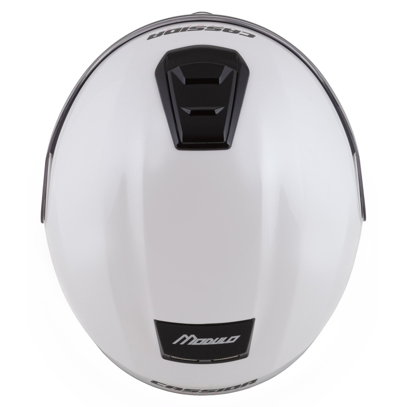 Kask Motocyklowy Cassida Modulo 2.1 Compass Flip Up Perłowo Biało-Czarno-Czerwono-Srebrny