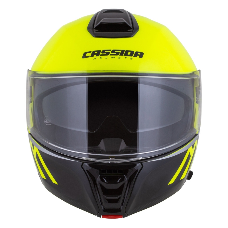 Kask motocyklowy składany Cassida Modulo 2.1 Compass fluo żółto-czarno-srebrno-czerwony