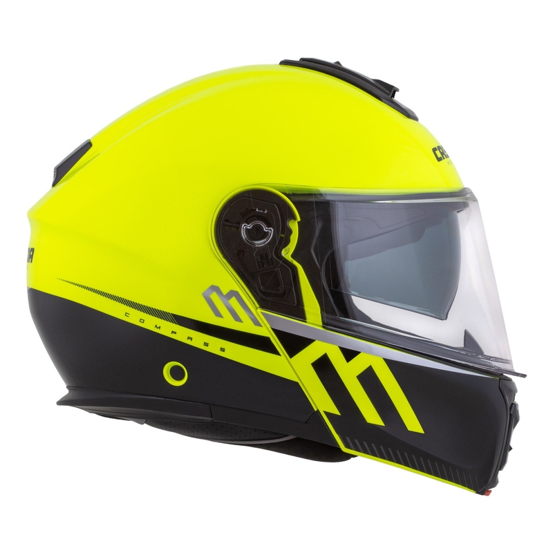 Kask motocyklowy składany Cassida Modulo 2.1 Compass fluo żółto-czarno-srebrno-czerwony