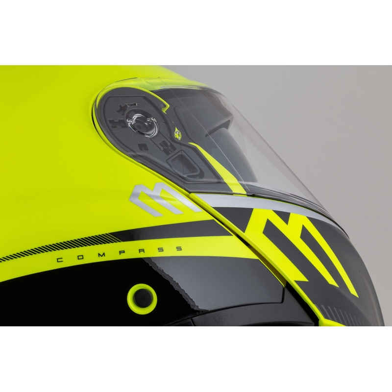 Kask motocyklowy składany Cassida Modulo 2.1 Compass fluo żółto-czarno-srebrno-czerwony