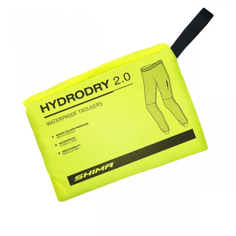 Wodoodporne spodnie Shima Hydrodry 2.0 czarno-fluo żółte