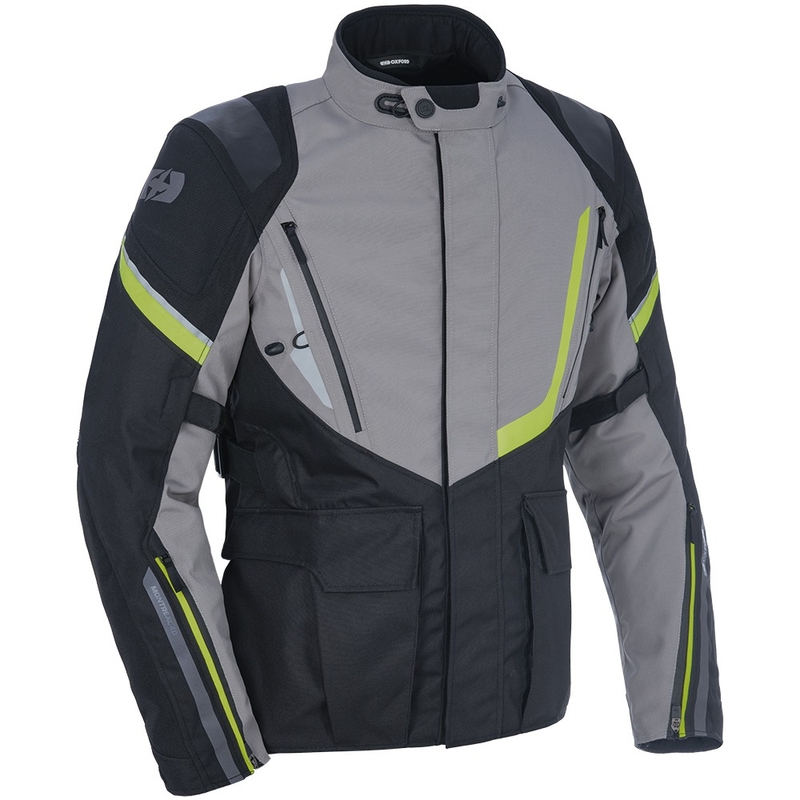 Kurtka motocyklowa Oxford Montreal 4.0 DRY2DRY™ czarno-szaro-fluo-żółta