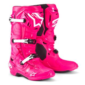 Buty motocyklowe Alpinestars Tech 10 Różowo-Czarno-Białe 2025