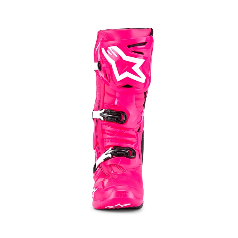 Buty motocyklowe Alpinestars Tech 10 różowo-czarno-białe