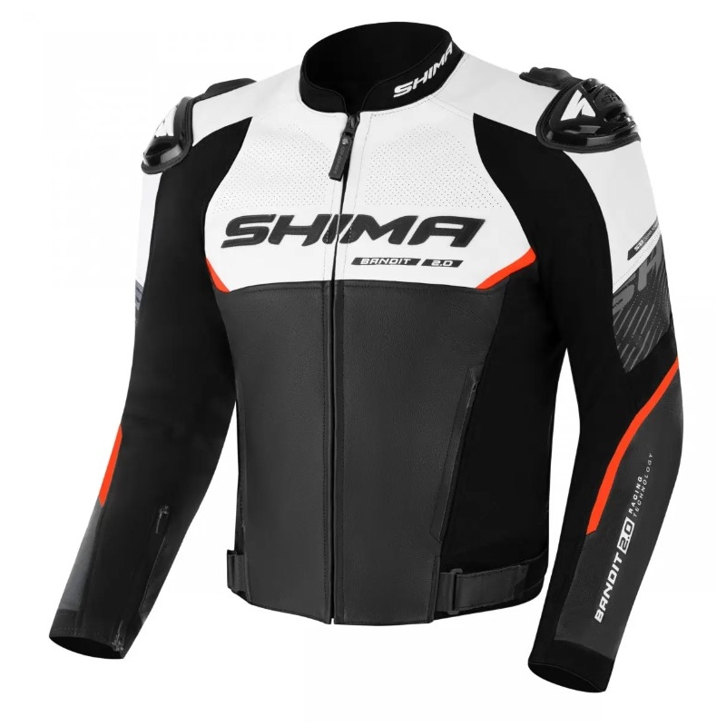 Kurtka motocyklowa Shima Bandit 2.0 w kolorze czarno-biało-czerwonym