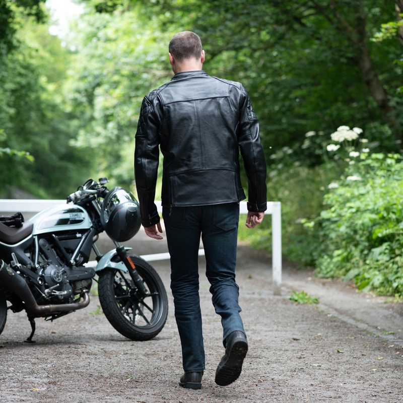 Skórzana kurtka motocyklowa Oxford Route 73 2.0 czarna