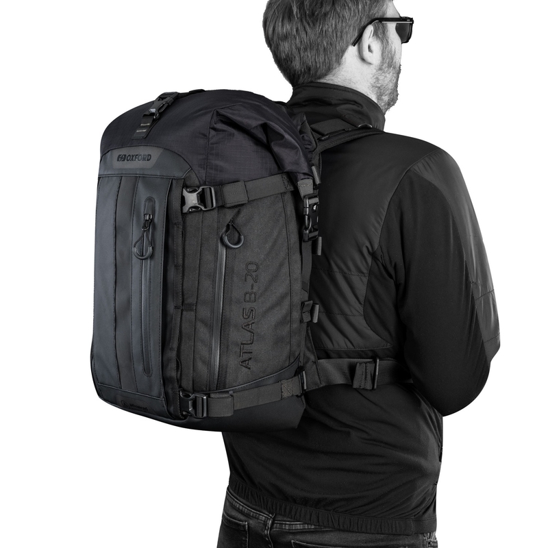 Torba motocyklowa Oxford Atlas B-20 Advanced Backpack 20 l czarna