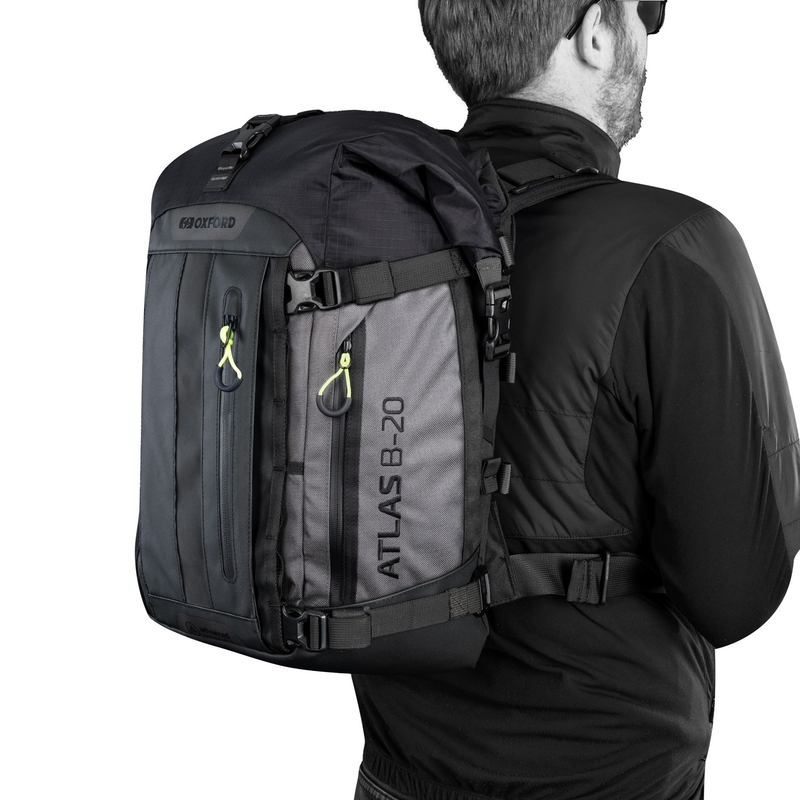Torba motocyklowa Oxford Atlas B-20 Advanced Backpack 20 l szara