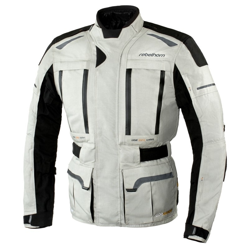 Kurtka motocyklowa Rebelhorn Hardy Pro szaro-czarna