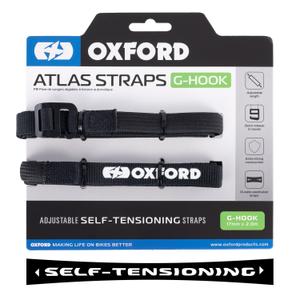 Paski do bagażu Oxford Atlas G-Hook 2 szt. czarne 17 mm x 2 m