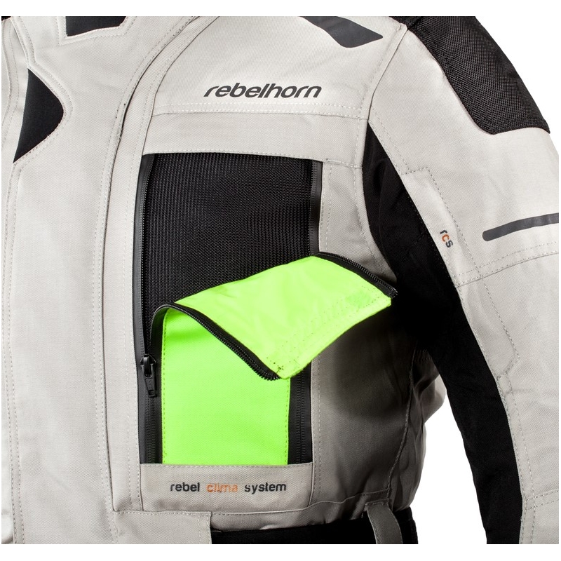 Kurtka motocyklowa Rebelhorn Hardy Pro szaro-czarna