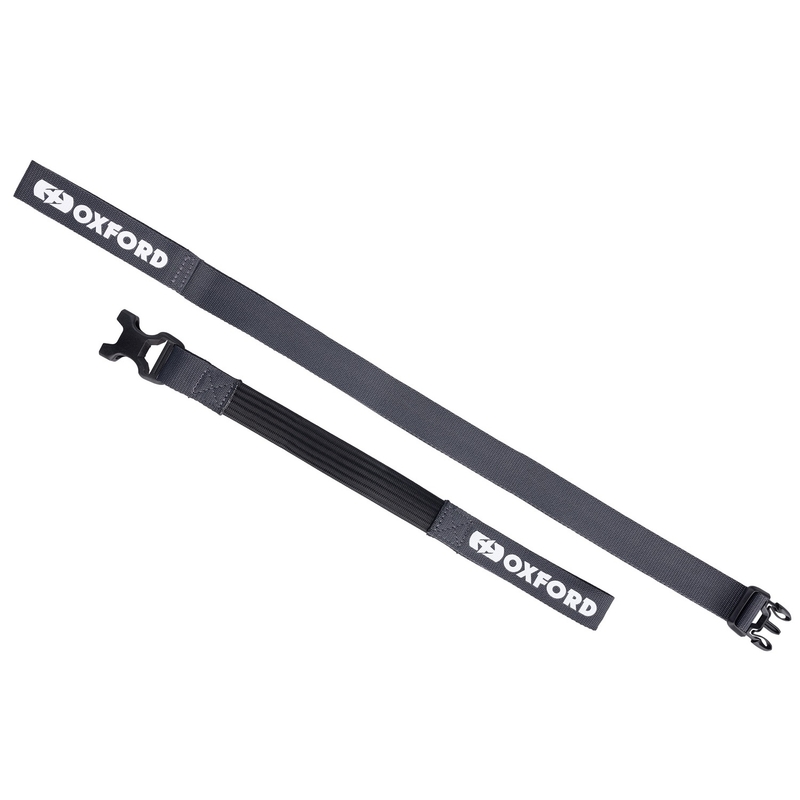 Paski do bagażu Oxford Atlas B-Clip 2 szt. szare 26 mm x 2 m