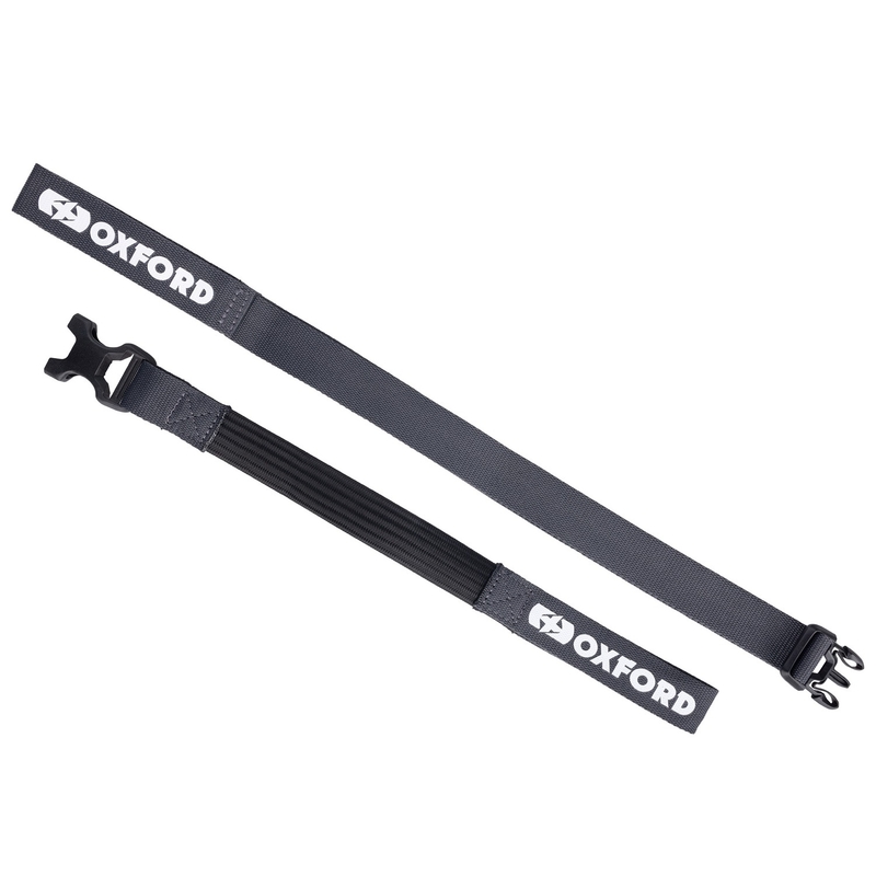 Paski do bagażu Oxford Atlas B-Clip 2 szt. szare 26 mm x 1,2 m