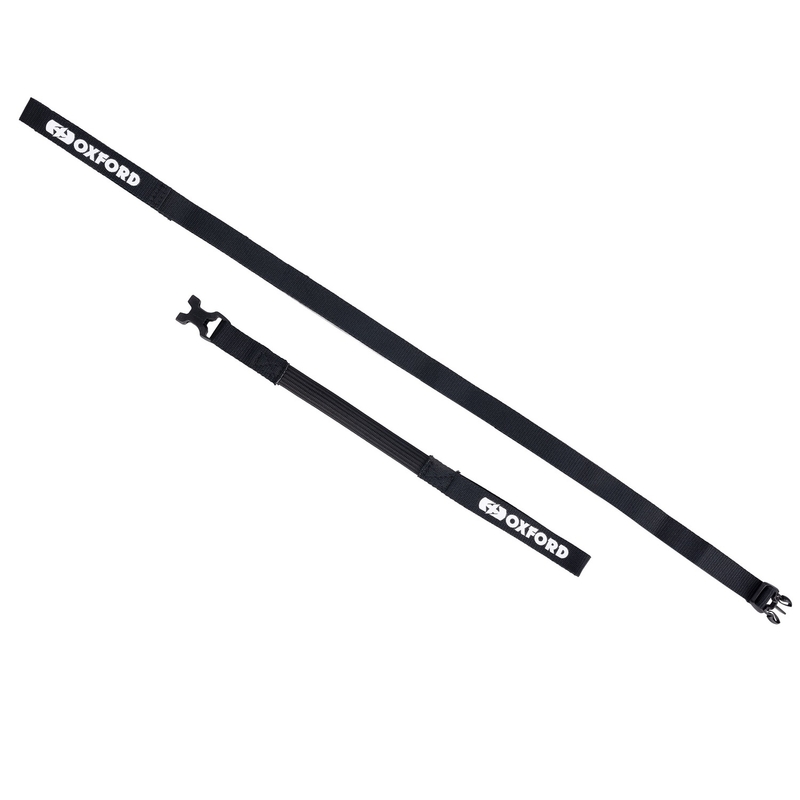 Paski do bagażu Oxford Atlas B-Clip 2 szt. czarne 17 mm x 2 m
