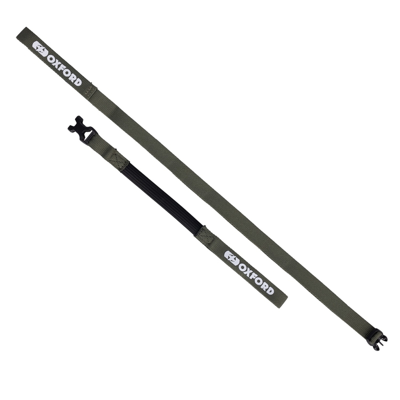 Paski do bagażu Oxford Atlas B-Clip 2 szt. zielone 17 mm x 2 m