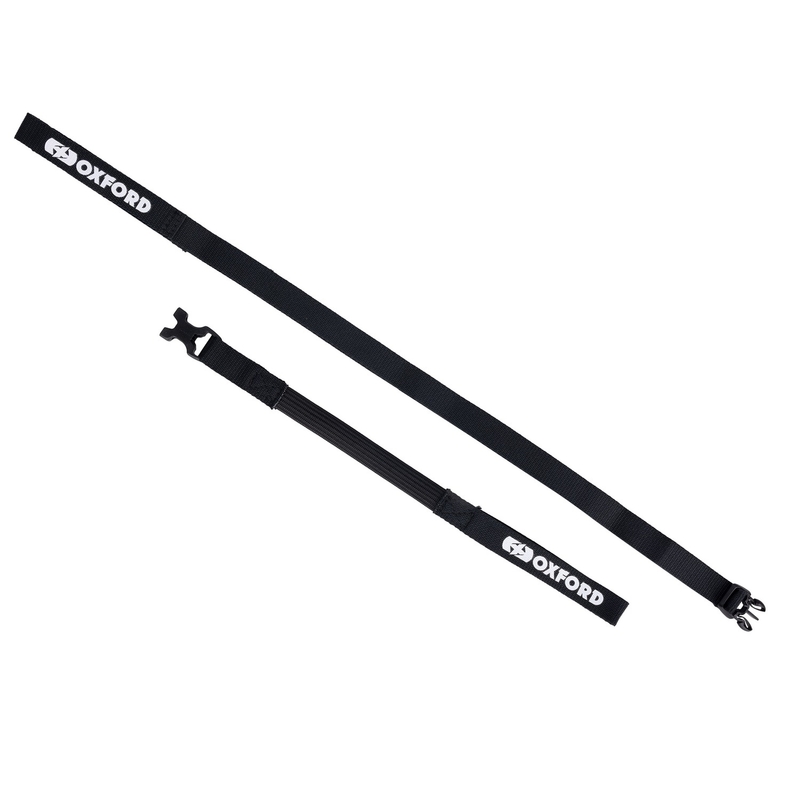 Paski do bagażu Oxford Atlas B-Clip 2 szt. czarne 17 mm x 1,2 m
