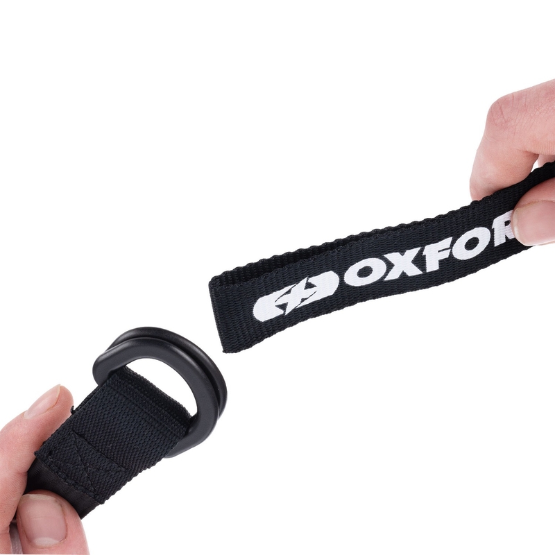 Paski do bagażu Oxford Atlas D-Ring 2 szt. czarne 26 mm x 1,2 m