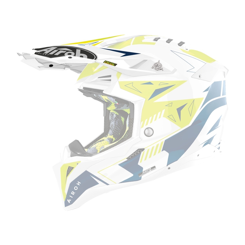 Wizjer do kasku Airoh Aviator Spin żółto-niebieski błyszczący