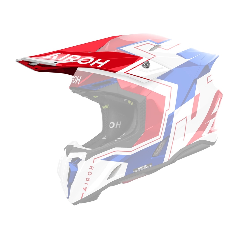 Wizjer kasku Airoh Twist 3 Dizzy niebiesko-czerwony błyszczący