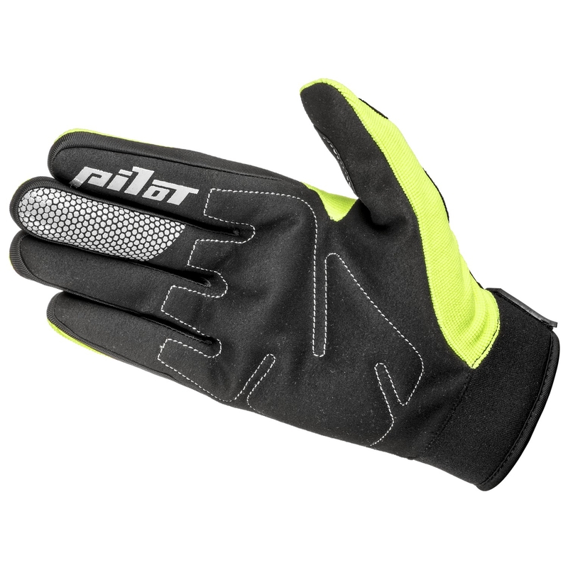 Dziecięce rękawice motocrossowe Pilot Pioneer fluo żółto-czarno-czerwone