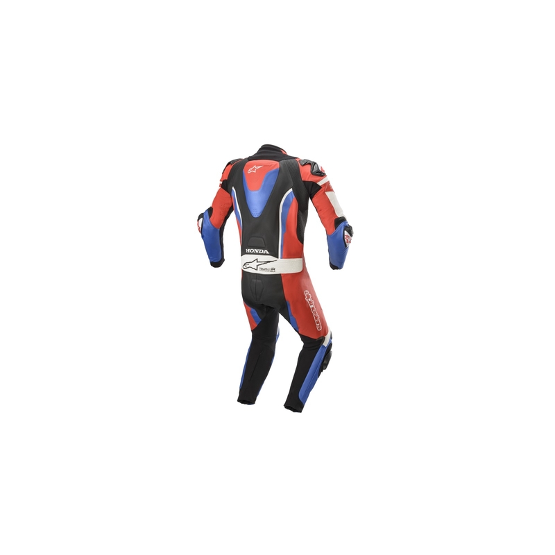 Jednoczęściowy kombinezon skórzany Alpinestars GP Pro 3 Honda, kompatybilny z TECH-AIR, czarno-czerwono-niebiesko-biały