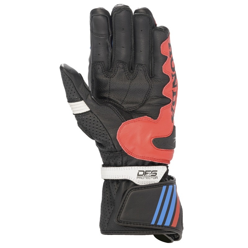 Rękawiczki motocyklowe Alpinestars GP Plus R 2 Honda, kolekcja czarno-czerwono-niebieskie