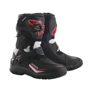 Buty motocyklowe Alpinestars Belize Drystar Honda, kolekcja czarno-biało-czerwona