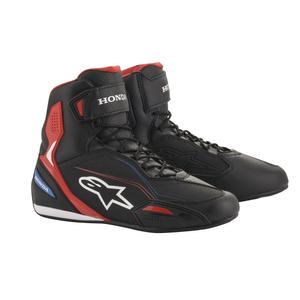 Buty motocyklowe Alpinestars Faster-3 Honda, kolekcja czarno-czerwono-niebieskie