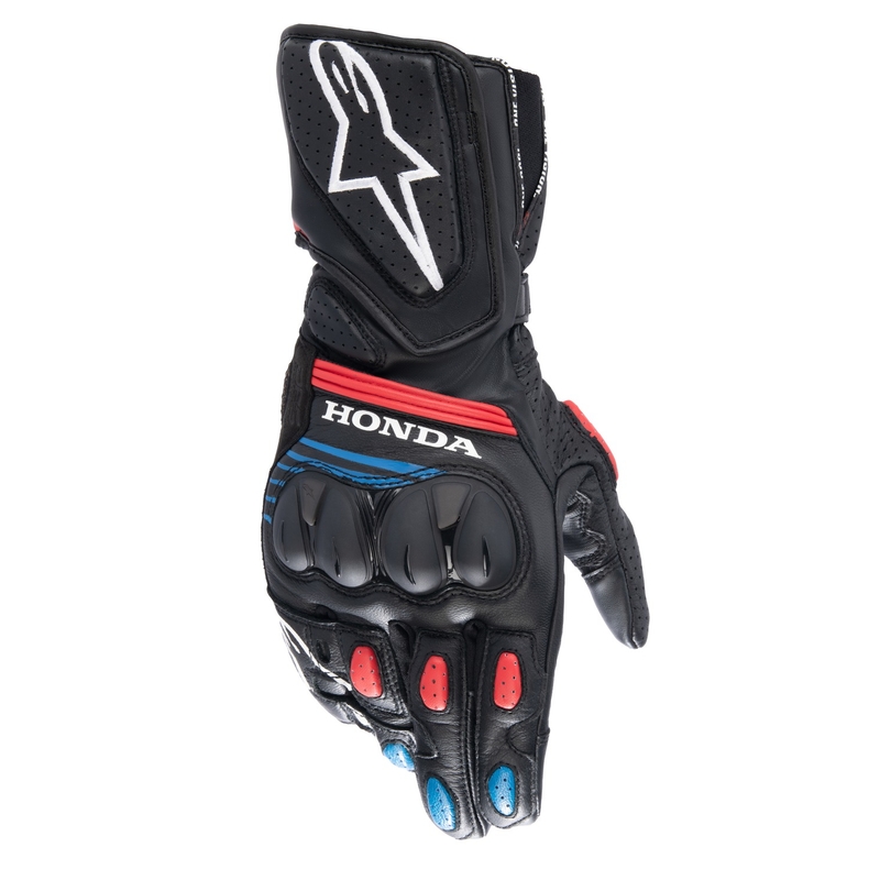Rękawice motocyklowe Alpinestars SP-8 Honda czarno-czerwono-niebieskie
