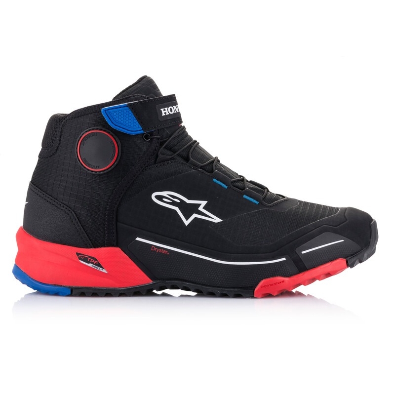 Buty motocyklowe Alpinestars CR-X Drystar Honda Collection czarno-czerwono-niebieskie