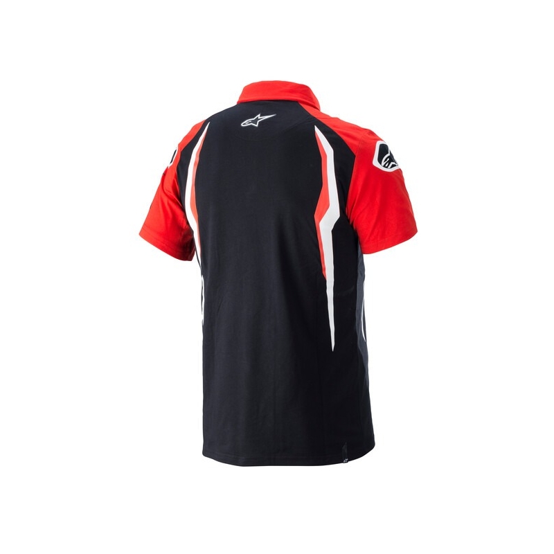 Koszulka polo Alpinestars Honda czerwono-czarna