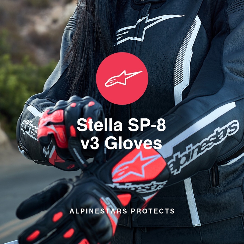 Damskie rękawiczki motocyklowe Alpinestars SP-8 czarno-białe