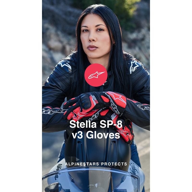 Damskie rękawiczki motocyklowe Alpinestars SP-8 czarno-białe