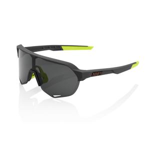 Okulary przeciwsłoneczne 100% - USA S2 czarno-fluo żółte z przydymionym szkłem