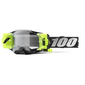 Gogle motocrossowe 100% - USA Armega Forecast czarne (przezroczyste szkło)