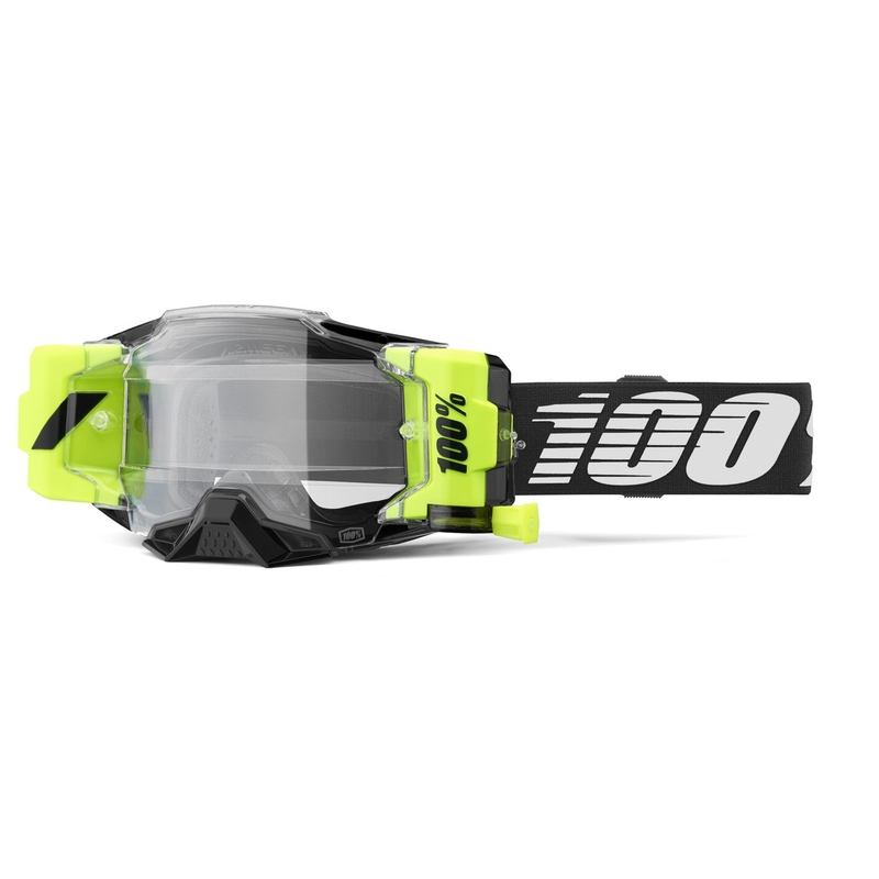 Gogle motocrossowe 100% - USA Armega Forecast czarne (przezroczyste szkło)