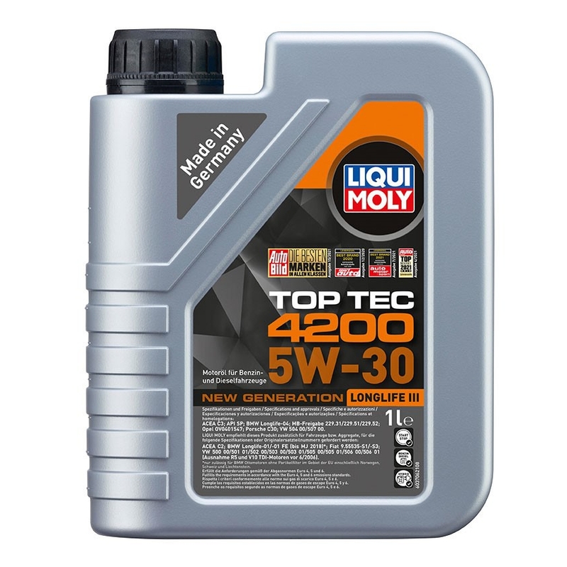 Syntetyczny olej silnikowy LIQUI MOLY Top Tec 4200 5W-30 Nowa generacja 1 l