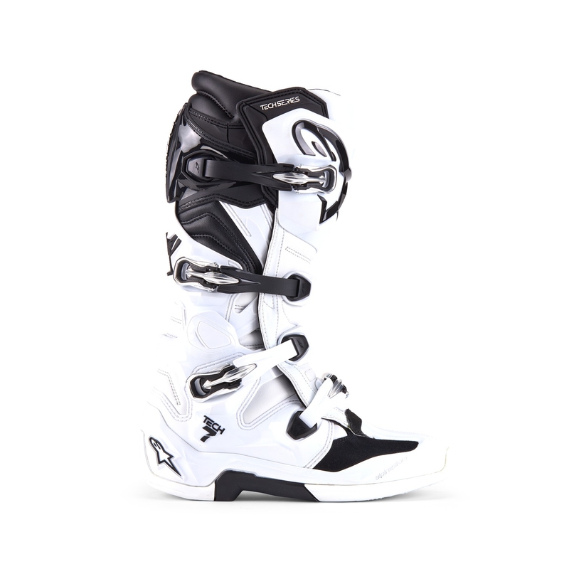 Buty motocyklowe Alpinestars Tech 7 biało-czarne