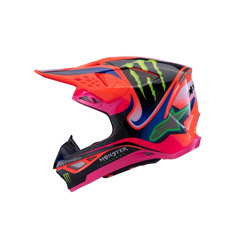 Kask motocrossowy Alpinestars Supertech S-M10 HAIDEN DEEGAN edycja fluo pomarańczowo-fioletowo-różowo-zielony