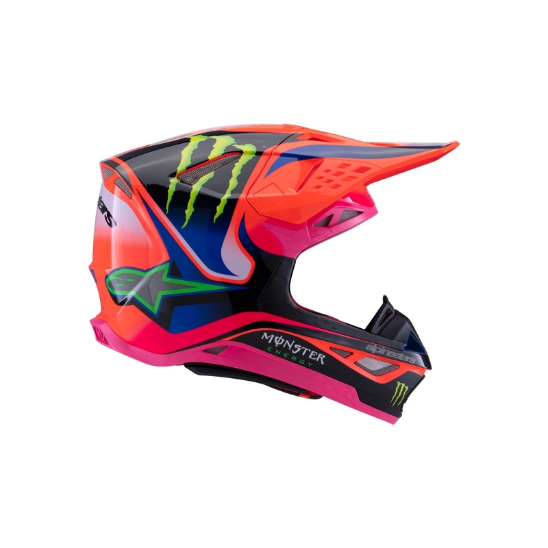 Kask motocrossowy Alpinestars Supertech S-M10 HAIDEN DEEGAN edycja fluo pomarańczowo-fioletowo-różowo-zielony