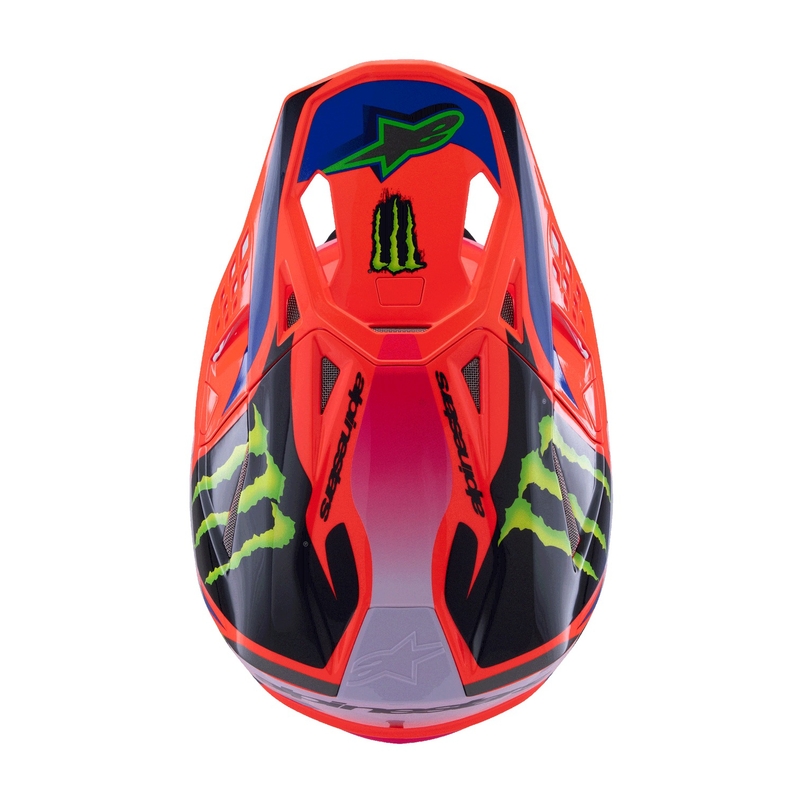 Kask motocrossowy Alpinestars Supertech S-M10 HAIDEN DEEGAN edycja fluo pomarańczowo-fioletowo-różowo-zielony