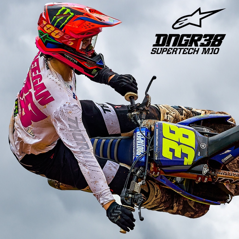 Kask motocrossowy Alpinestars Supertech S-M10 HAIDEN DEEGAN edycja fluo pomarańczowo-fioletowo-różowo-zielony